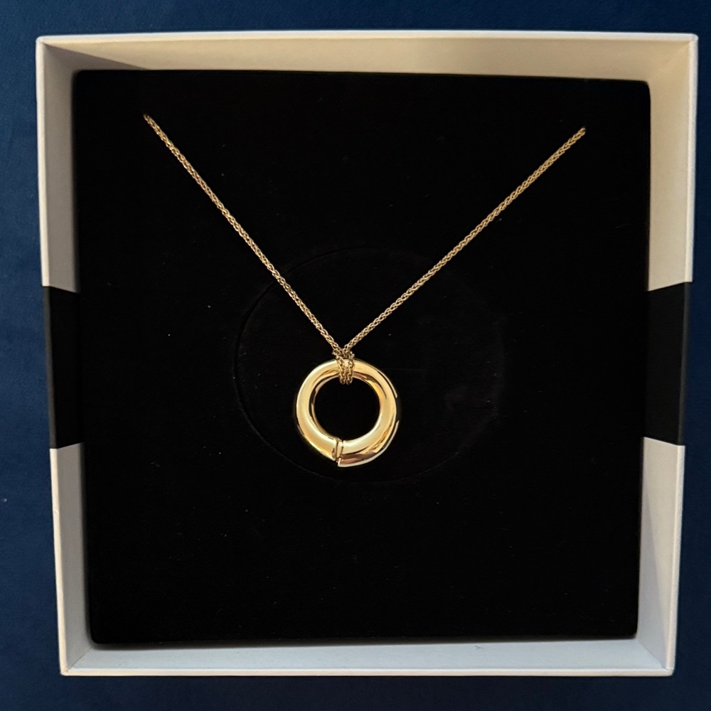 New Calvin Klein Elegant Pendant Necklace, Gold